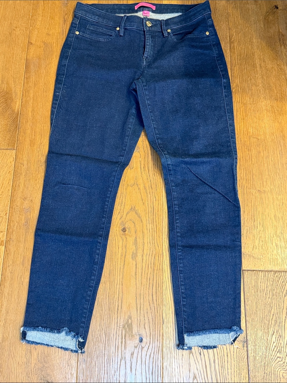 Lilly Pulitzer Dark Blue Cropped Ankle Jeans size 8
